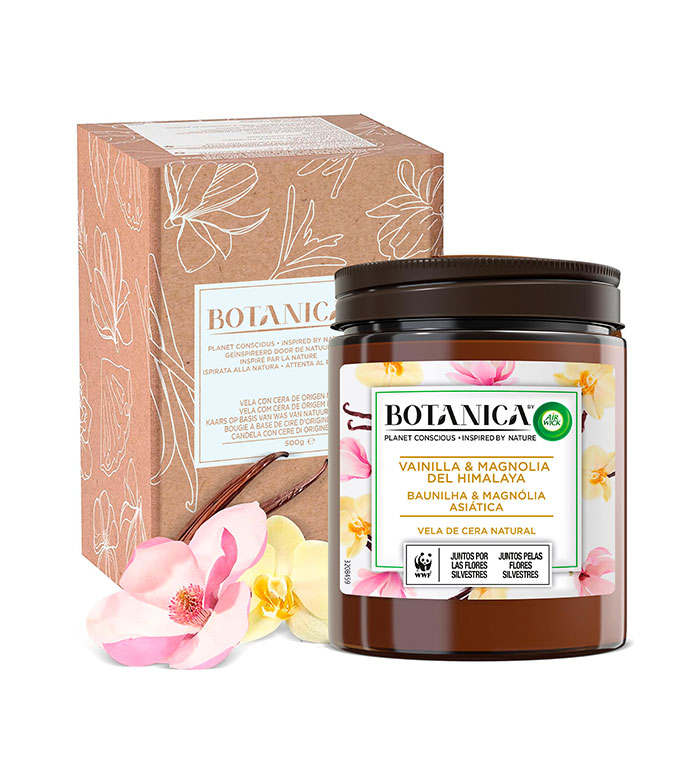 Air Wick - *BOTANICA by Air Wick* - Bougie en cire d'origine naturelle 500g  - Vanille & Magnolia