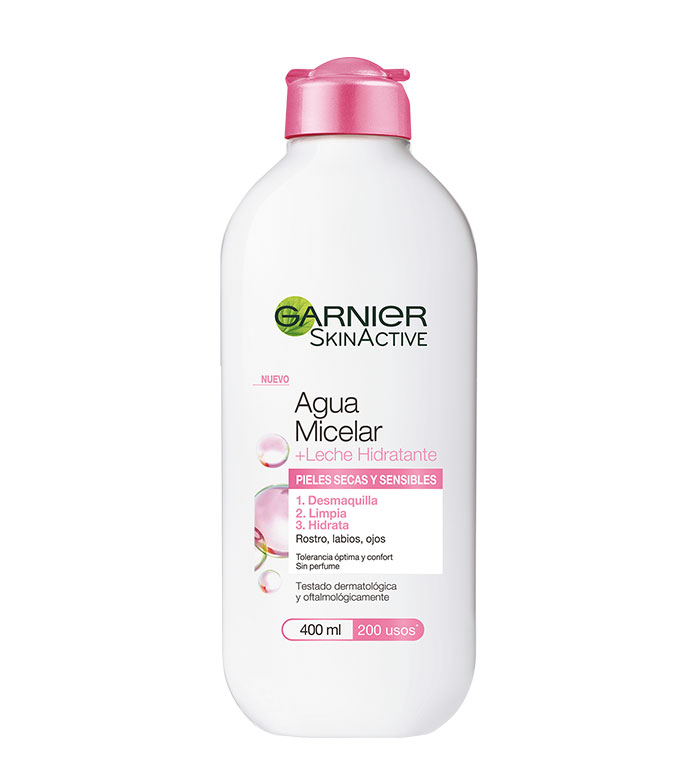 Garnier Skin Active Démaquillant Eau Micellaire Au Lait Pour Peaux Sèches Et Sensibles