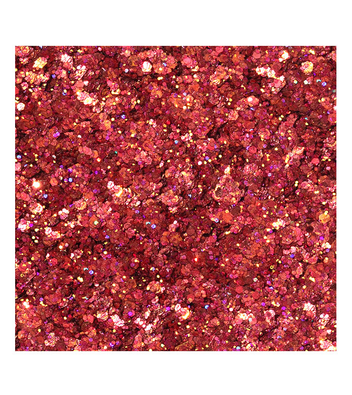 Poudre pailletée rouge ruby Fractal