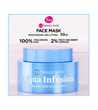 7DAYS - *My Beauty Week* - Masque visage hydratant 2 en 1 Aqua Infusion