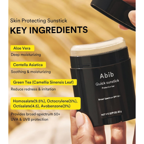 Abib - Stick solaire visage Quick Sunstick SPF50+ PA++++