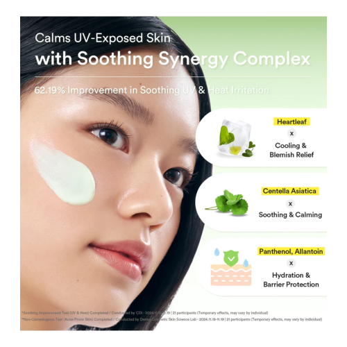 Abib - Crème solaire pour le visage Heartleaf Mild SPF50+ PA++++