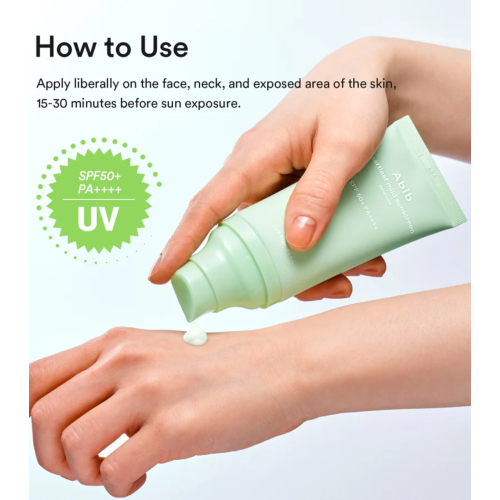 Abib - Crème solaire pour le visage Heartleaf Mild SPF50+ PA++++