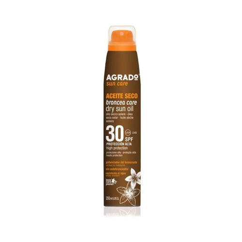 Agrado - Brume d'huile sèche rehausseur de bronzage SPF30