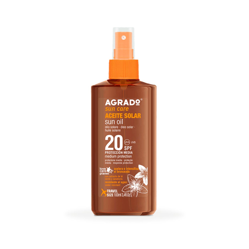 Agrado - Huile solaire accélérateur de bronzage SPF20