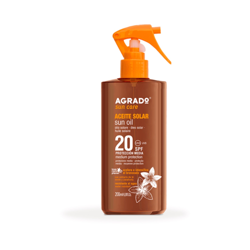 Agrado - Huile solaire accélérateur de bronzage SPF20
