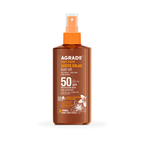 Agrado - Huile solaire accélérateur de bronzage SPF50