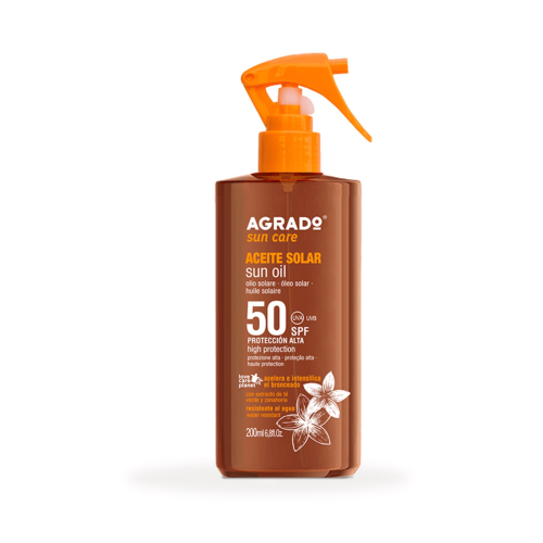Agrado - Huile solaire accélérateur de bronzage SPF50