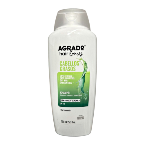 Agrado - Shampooing usage fréquent pour cheveux gras - 750ml