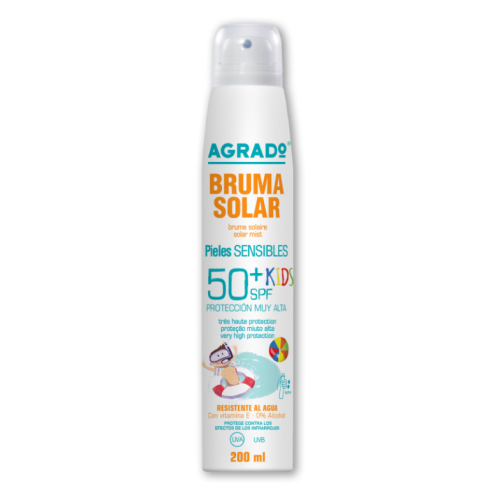 Agrado - *Kids* - Brume sèche solaire SPF50+