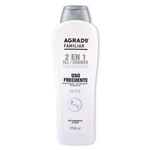 Agrado - Gel et shampoing usage familial fréquent - 1250ml