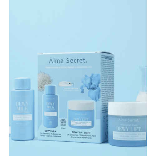 Alma Secret - Décolleté Mini Dewy Milk & Dewy Lift Light Cream - Peau normale à mixte