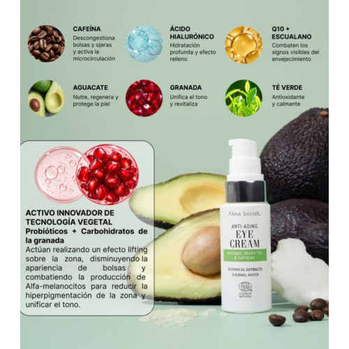 Alma Secret - Crème contour des yeux multi-réparatrice et anti-âge à l'avocat - 20ml