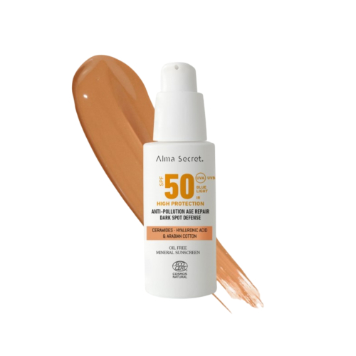 Alma Secret - Crème solaire visage SPF50 avec couleur - Golden