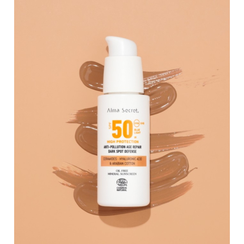 Alma Secret - Crème solaire visage SPF50 avec couleur - Golden