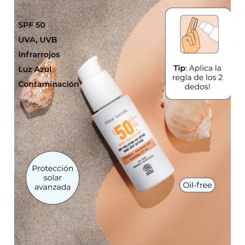Alma Secret - Crème solaire visage SPF50 avec couleur - Golden