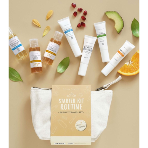 Alma Secret - Coffret Beauty Travel Starter Kit Routine - Peau sensible et mixte
