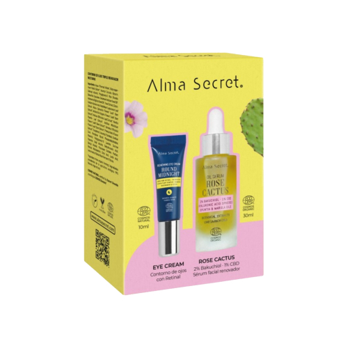 Alma Secret - Coffret Contour des Yeux Round Midnight + Sérum Visage Rose Cactus