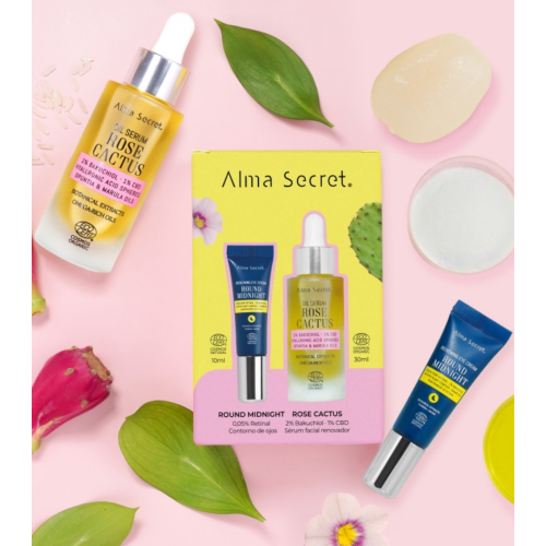 Alma Secret - Coffret Contour des Yeux Round Midnight + Sérum Visage Rose Cactus
