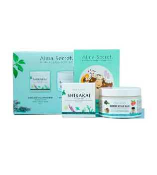 Alma Secret - Coffret shampoing solide Shikakai + masque Extreme Repair