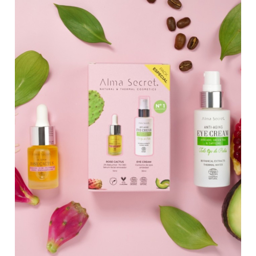 Alma Secret - Coffret cadeau contour des yeux + sérum visage Rose Cactus
