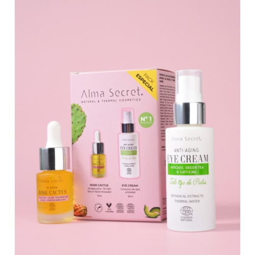 Alma Secret - Coffret cadeau contour des yeux + sérum visage Rose Cactus