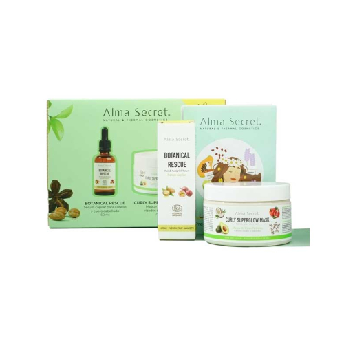 Alma Secret - Coffret cadeau sérum capillaire Botanical Rescue + masque Curly Superglow