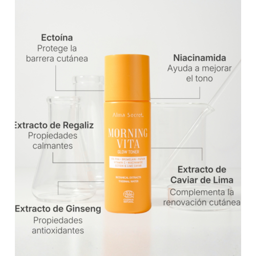 Alma Secret - Lotion tonique exfoliante active Morning Vita Glow
