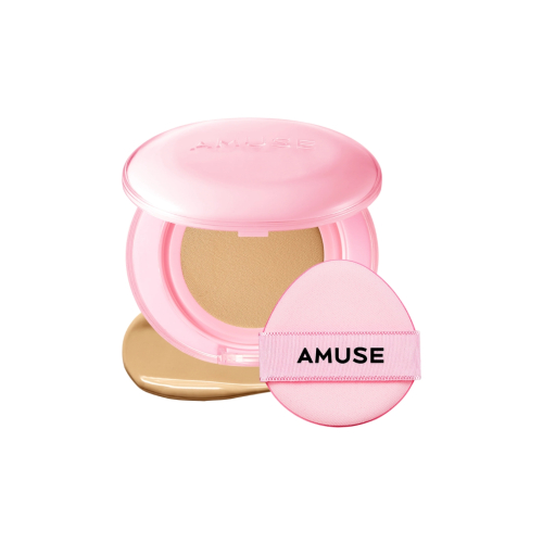 Amuse - Fond de teint Cushion Dew Power Vegan SPF50 PA++++ - 03: Honey