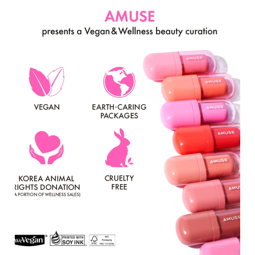 Amuse - Teinte à lèvres Bebe Tint - 01: Boksoonga Love