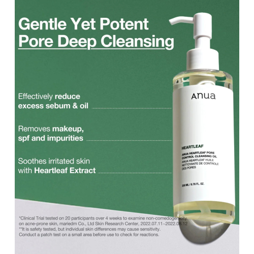 Anua - Huile nettoyante Heartleaf Pore Control