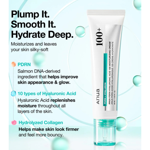 Anua - Crème hydratante PDRN Hyaluronic Acid 100