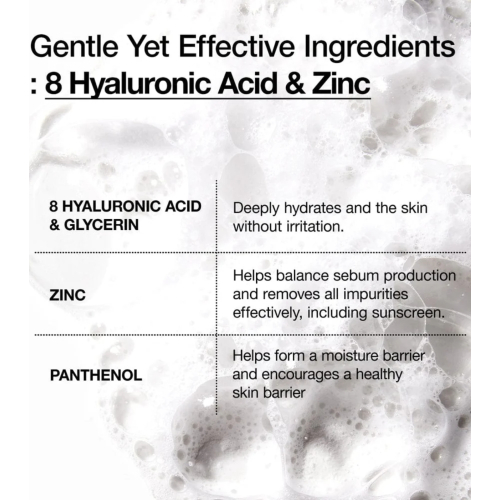 Anua - Nettoyant Visage Moussant à l'Acide Hyaluronique 8 Hyaluronic Acid Hydrating Gentle