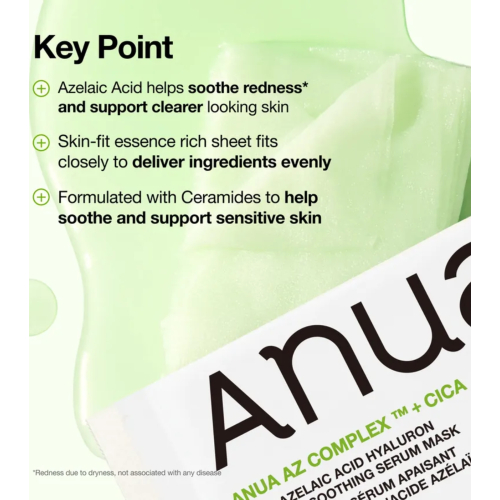 Anua - Masque facial anti-imperfections AZ Complex + CICA