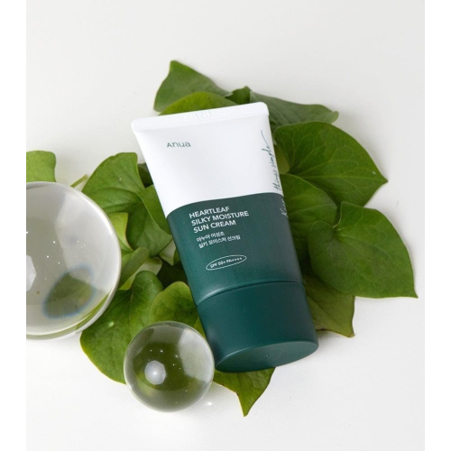 Anua - Crème solaire visage Heartleaf Silky Moisture SPF50+ PA++++