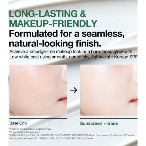 Anua - Crème solaire visage Heartleaf Silky Moisture SPF50+ PA++++