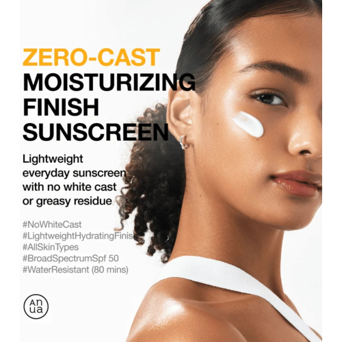 Anua - Crème solaire pour le visage Zero-cast SPF50+ PA++++