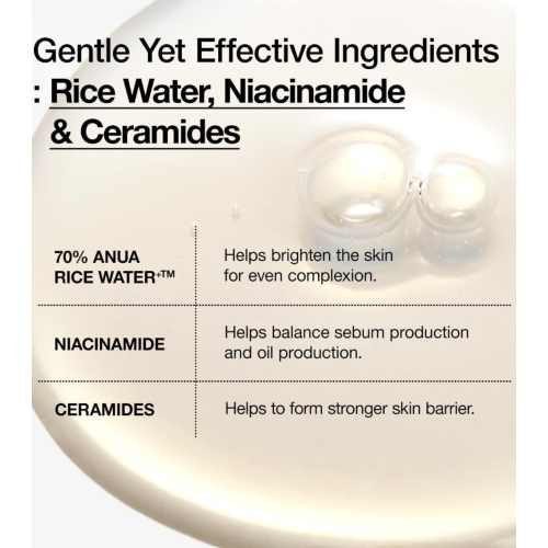 Anua - Tonique léger Rice 70 + Ceramide Glow Milky