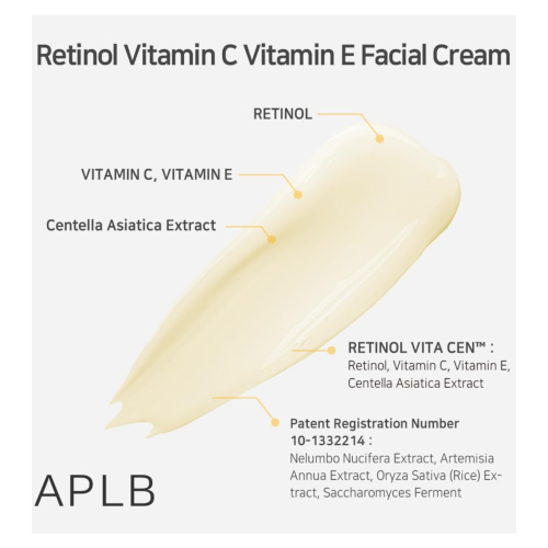 APLB - Crème visage pour peaux matures Retinol Vitamin C Vitamin E