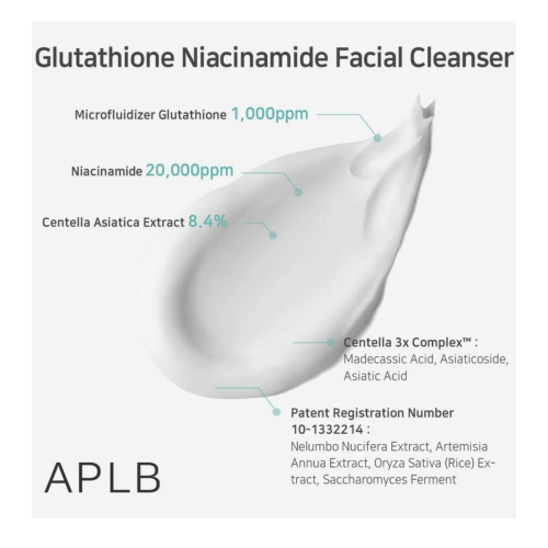 APLB - Nettoyant visage éclaircissant Glutathione Niacinamide