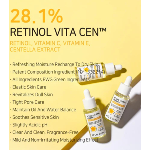 APLB - Sérum visage éclaircissant Retinol Vitamin C Vitamin E