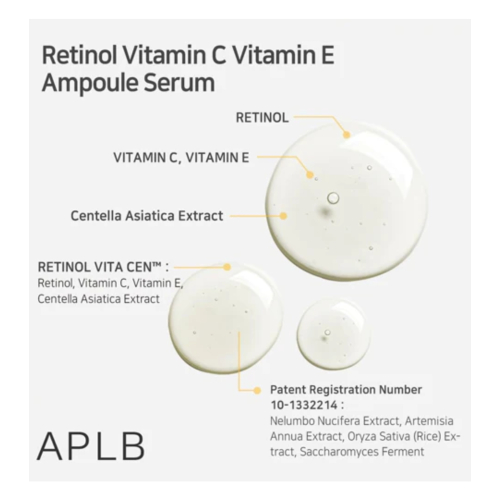 APLB - Sérum visage éclaircissant Retinol Vitamin C Vitamin E