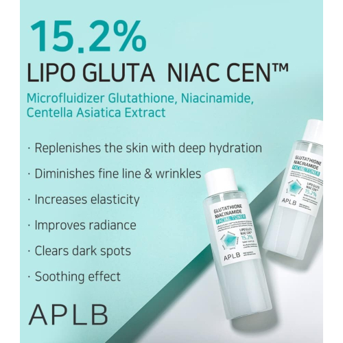 APLB - Tonique hydratant pour le visage Glutathione Niacinamide