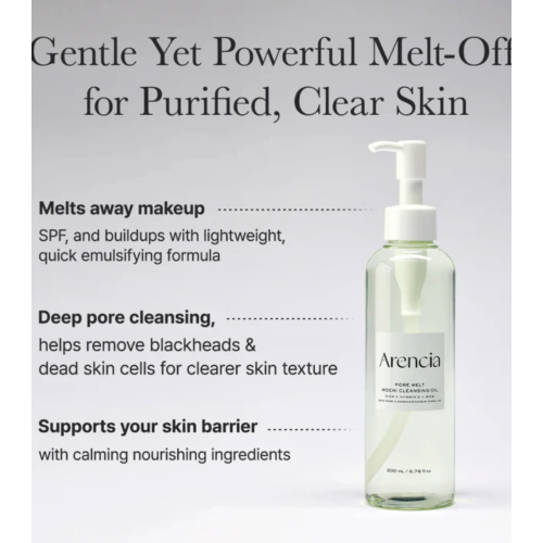 Arencia - Huile nettoyante pour le visage Pore Melt Mochi