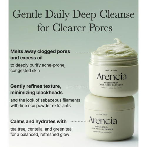 Arencia - Nettoyant visage Fresh Green Rice Mochi