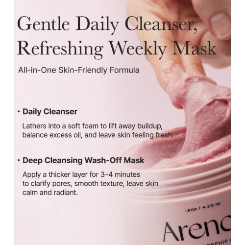 Arencia - Nettoyant visage Fresh Rosehip Mochi