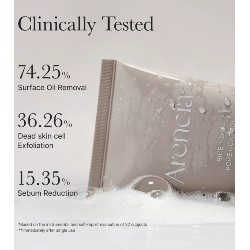 Arencia - Nettoyant facial Rice + LHA Pore Control Rice Cake