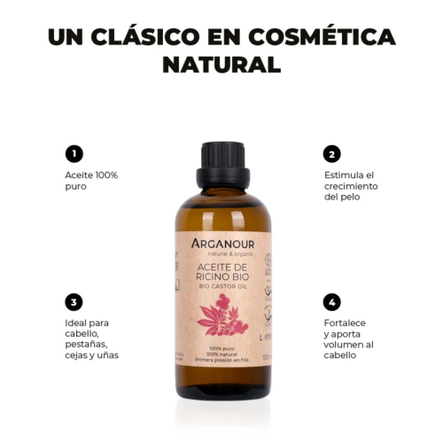 Arganour - Huile de Ricin Bio 100% pure