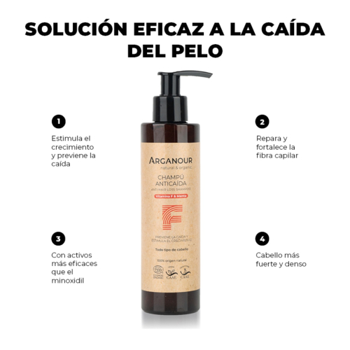 Arganour - Shampooing anti-chute - Tous types de cheveux