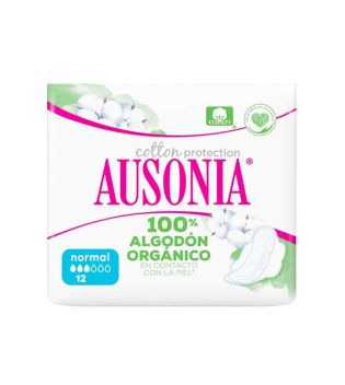 Ausonia - Compresses normales ailes Cotton Protection - 12 unités